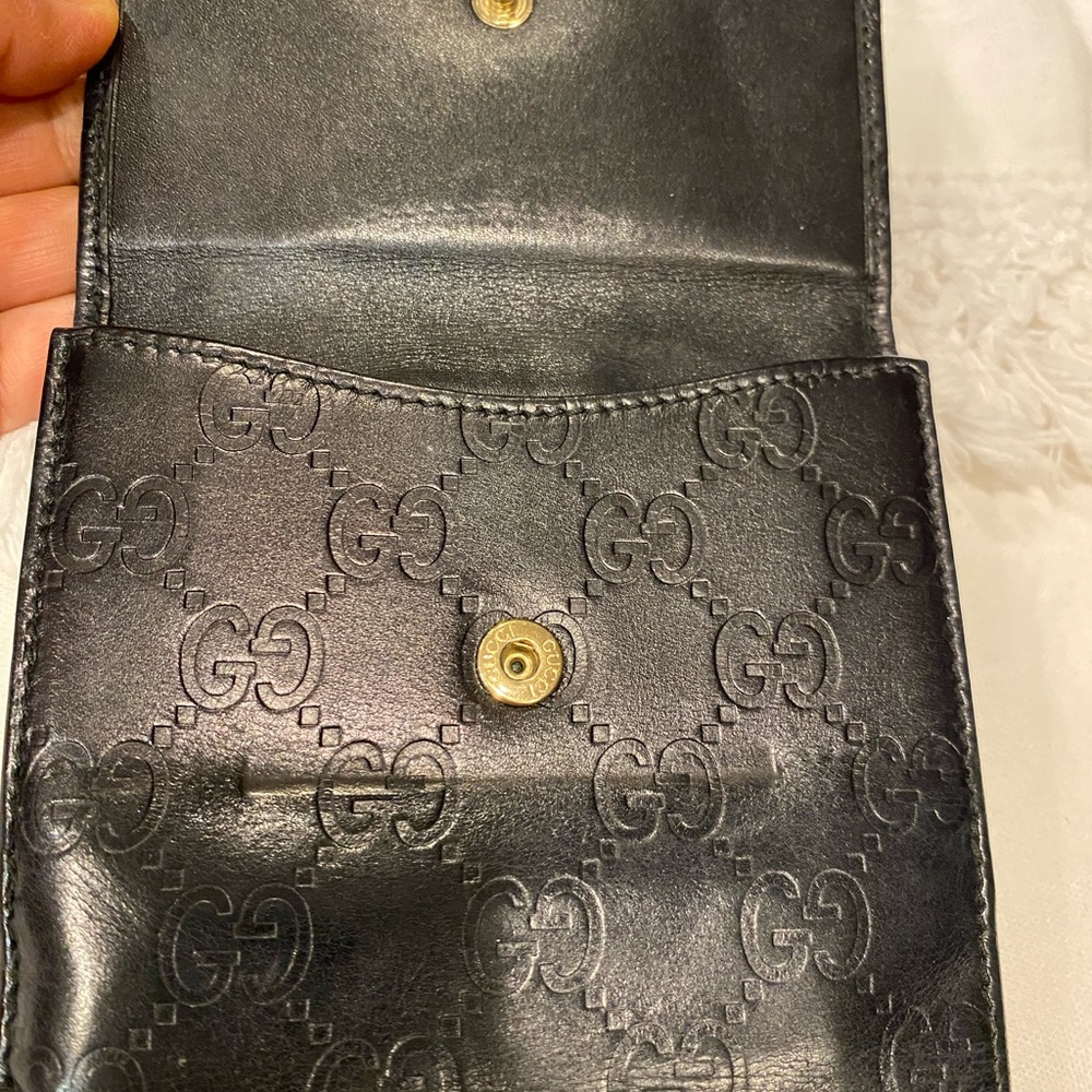 SALE! Gucci Black and Gold Leather Accessory - Picture 5 of 11